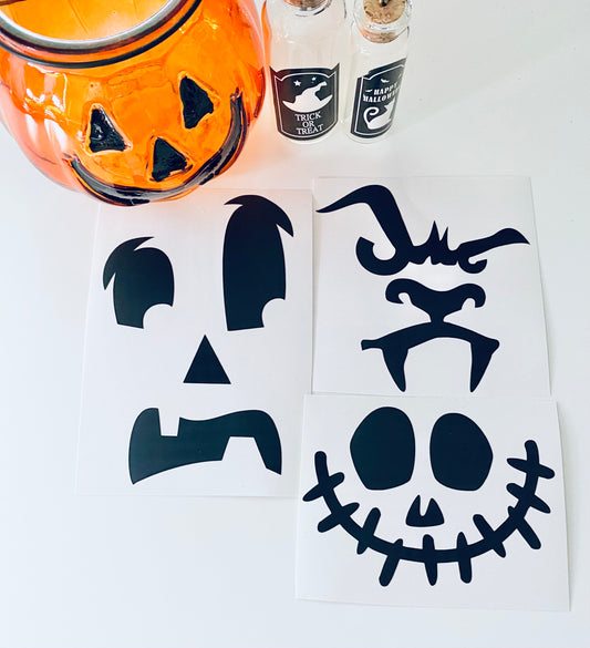 Halloween Scary Faces Vinyl Decal Sticker