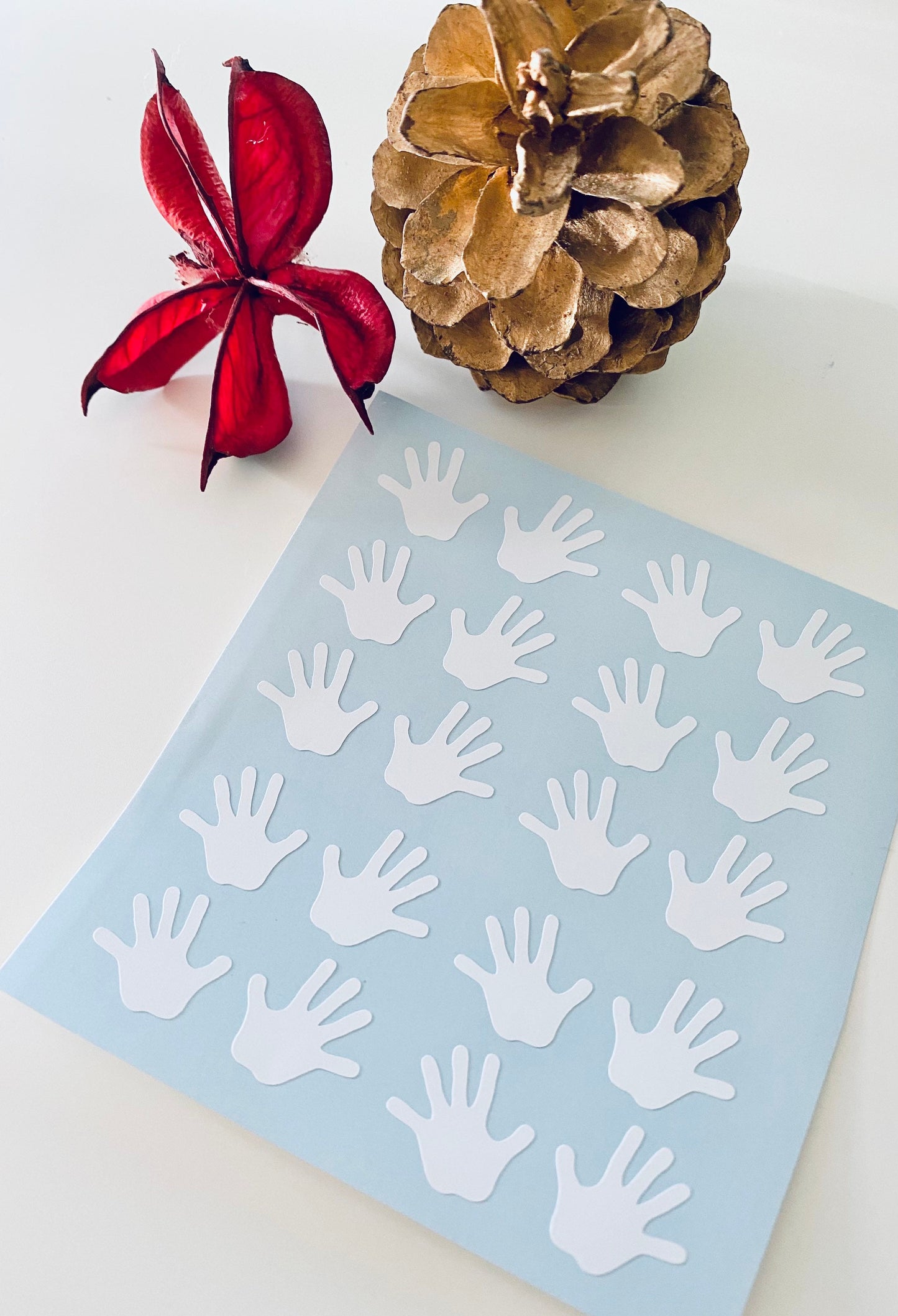 Naughty Elf Hand Print Vinyl Decal Stickers