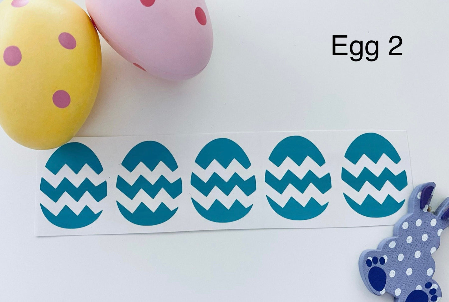 Strip Of 5 Easter Egg Vinyl Decal Stickers