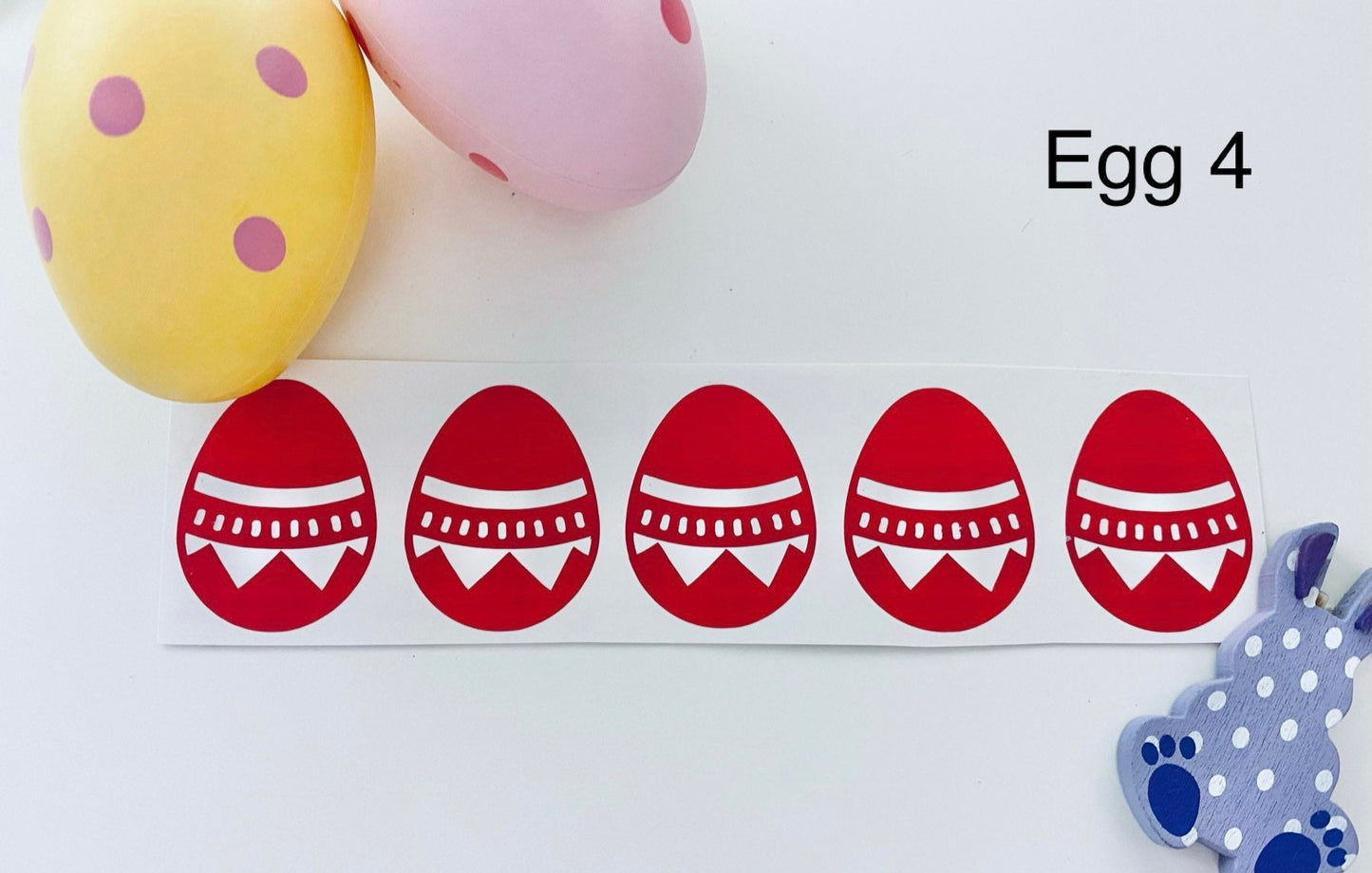 Strip Of 5 Easter Egg Vinyl Decal Stickers