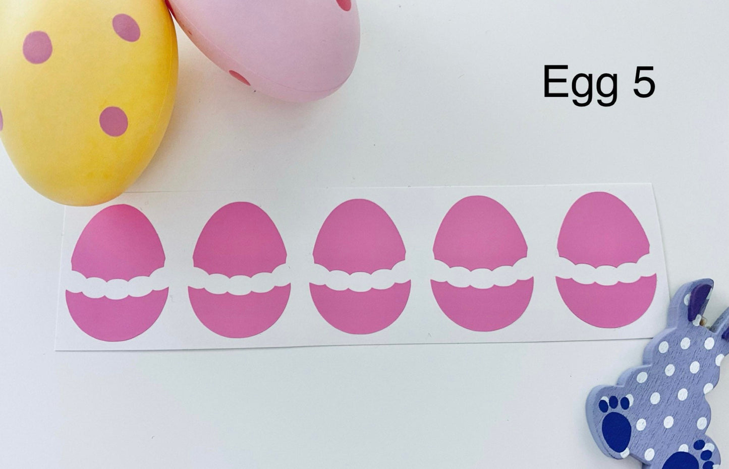 Strip Of 5 Easter Egg Vinyl Decal Stickers