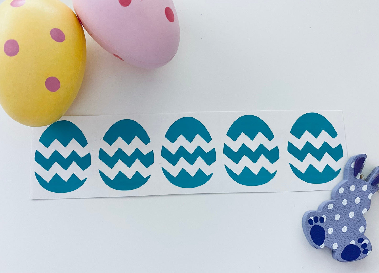 Strip Of 5 Easter Egg Vinyl Decal Stickers