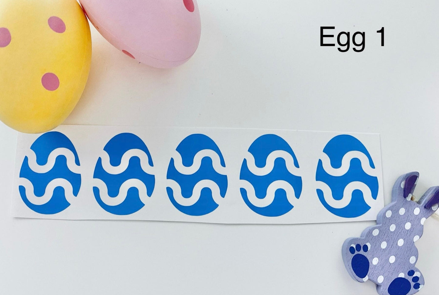 Strip Of 5 Easter Egg Vinyl Decal Stickers