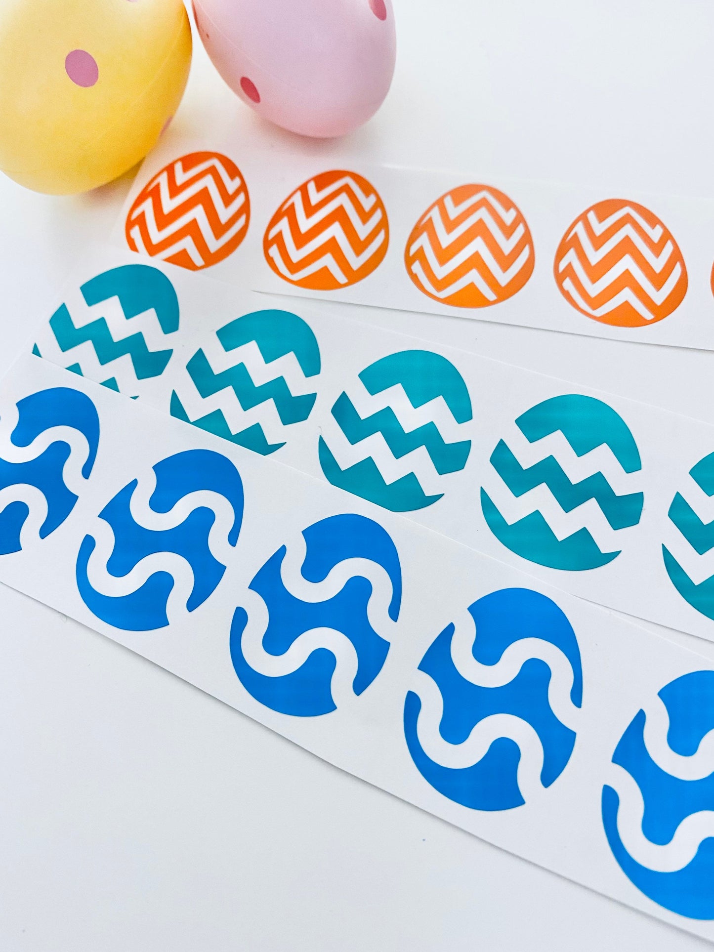 Strip Of 5 Easter Egg Vinyl Decal Stickers