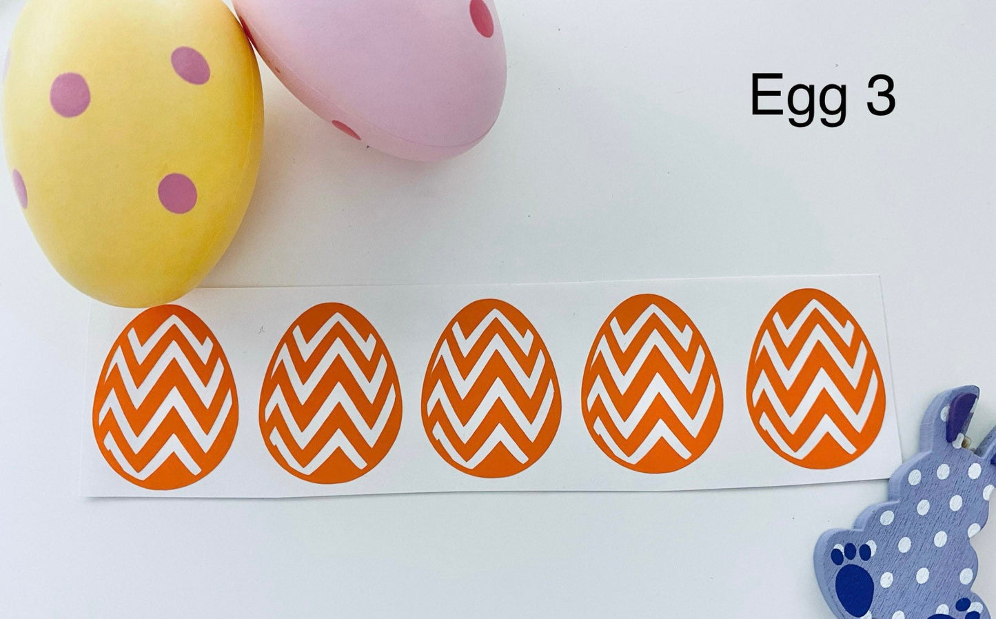 Strip Of 5 Easter Egg Vinyl Decal Stickers