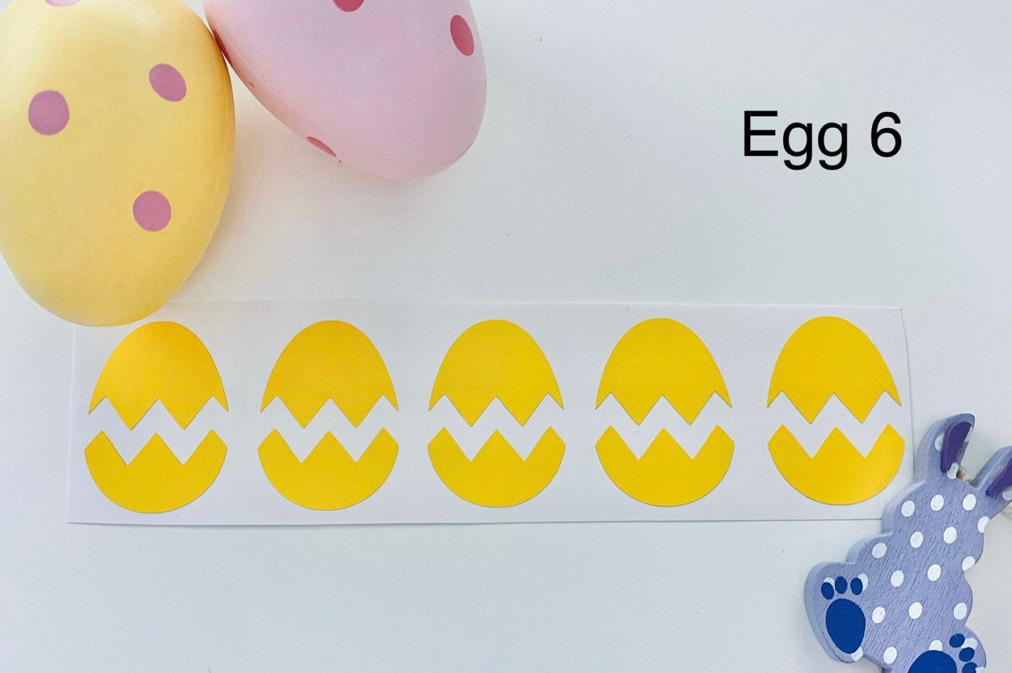 Strip Of 5 Easter Egg Vinyl Decal Stickers