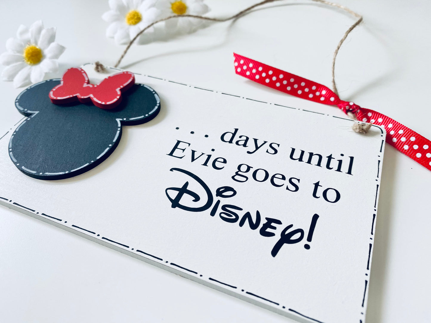 Personalised Wooden Holiday Countdown Plaque