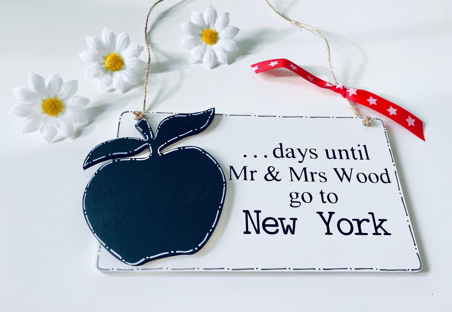 Personalised  Wooden New York Countdown Plaque