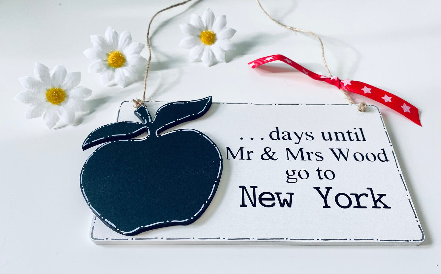 Personalised  Wooden New York Countdown Plaque