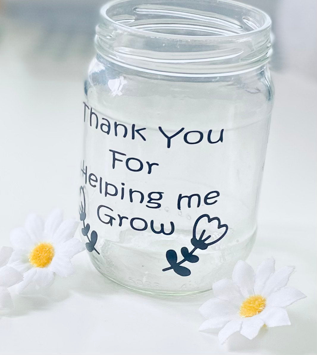 Thank You For Helping Me Grow Vinyl Decal Stickers - Pk of 3