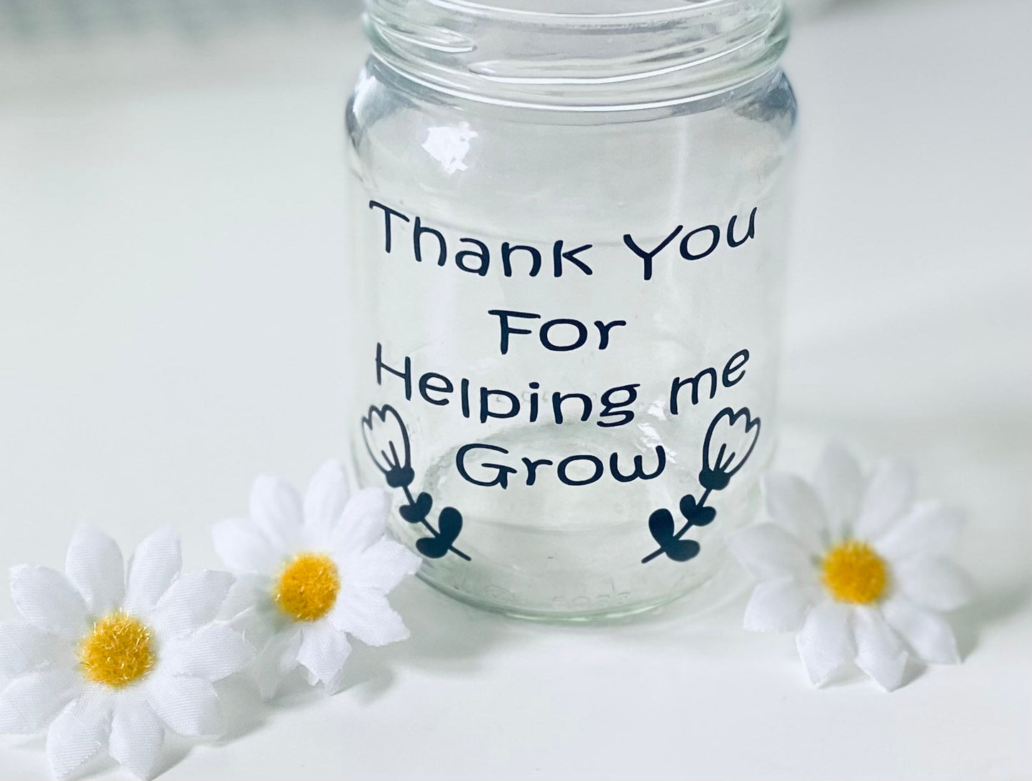 Thank You For Helping Me Grow Vinyl Decal Stickers - Pk of 3