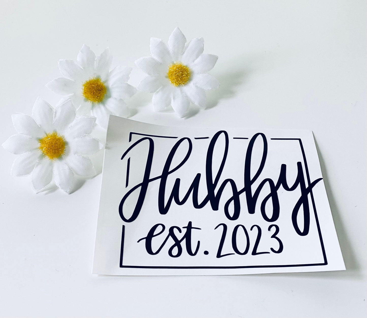 Husband & Wife Wedding Vinyl Decal Stickers