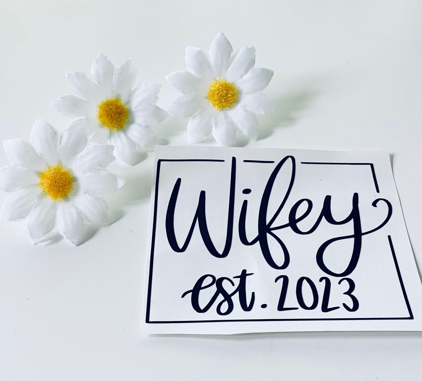 Husband & Wife Wedding Vinyl Decal Stickers