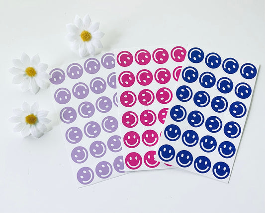 Smiley Faces  x 24 Vinyl Decal Stickers