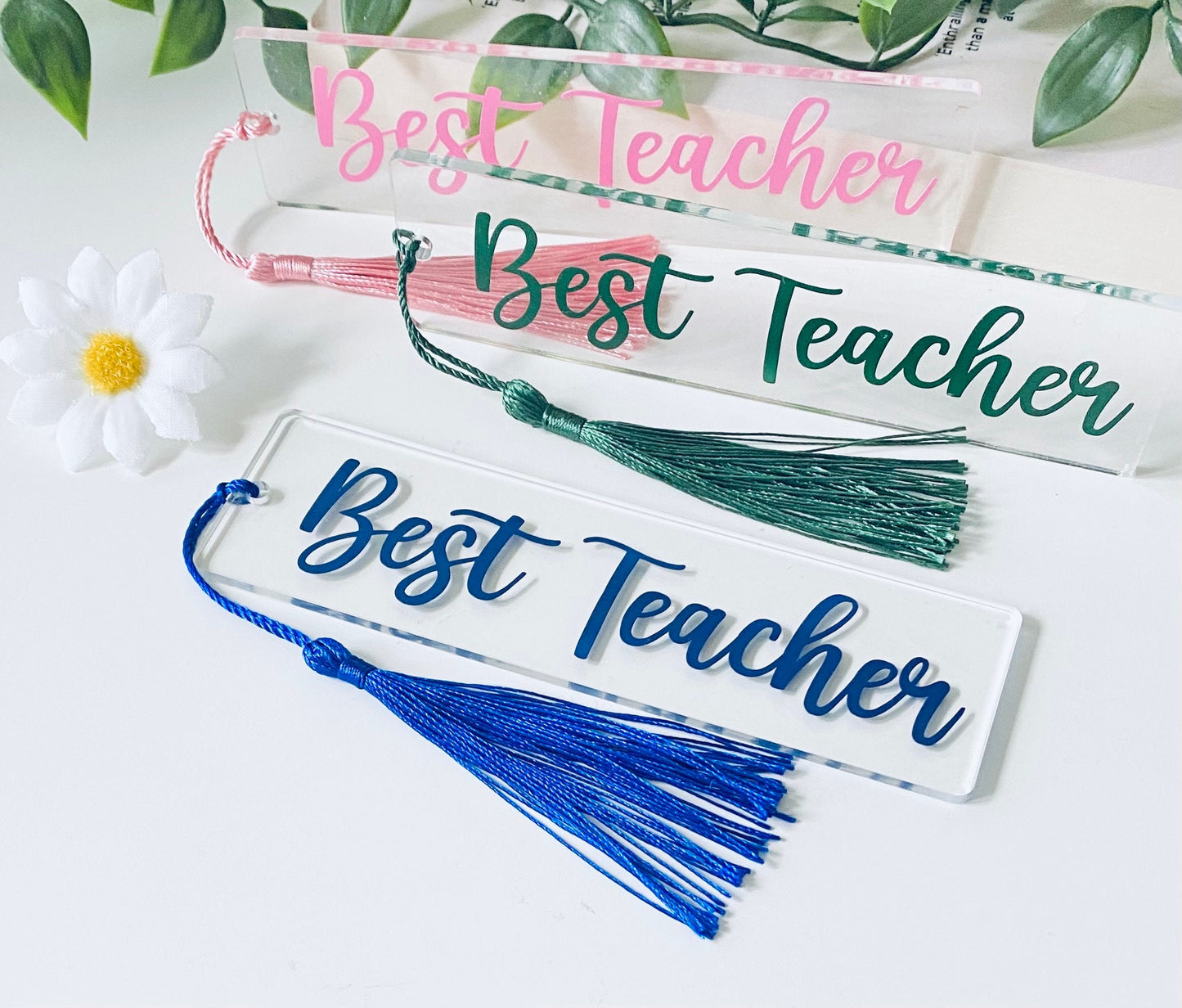 Acrylic Bookmarkers - Best Teacher  - Teacher Gift Ideas