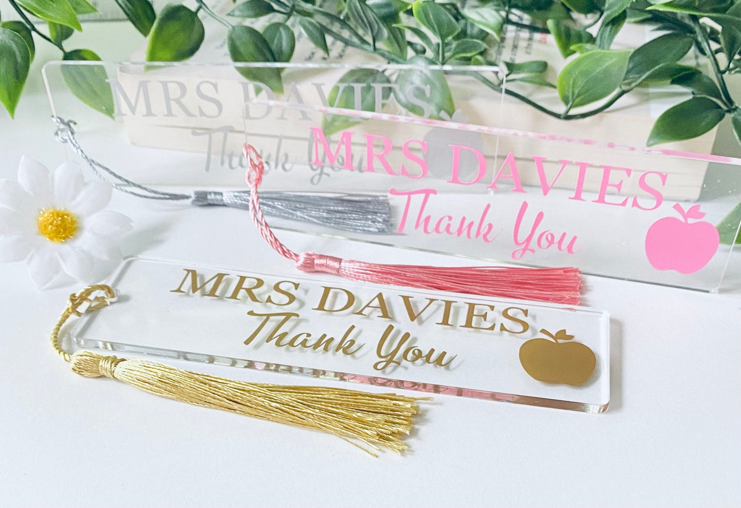 Personalised Acrylic Bookmarkers - Thank You Teacher Gift Ideas