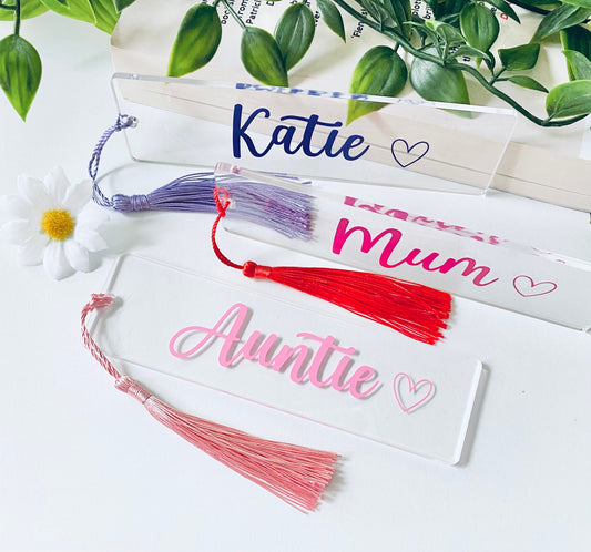 Personalised Acrylic Bookmarker - Book Lover Gifts Ideas