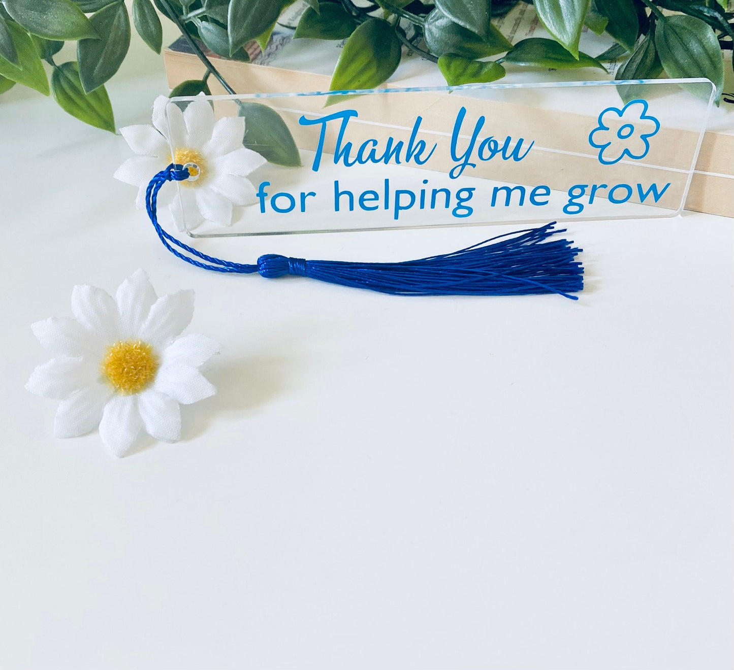 Acrylic Bookmarkers - Thank You for Helping Me Grow -Teacher Gift Ideas