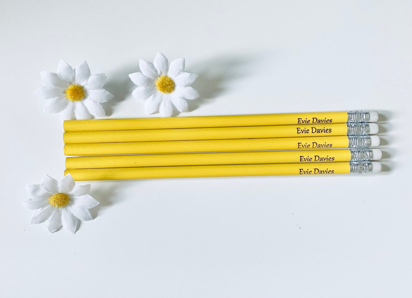 Personalised Yellow Pencils - Back To School Ideas - Laser Engraved