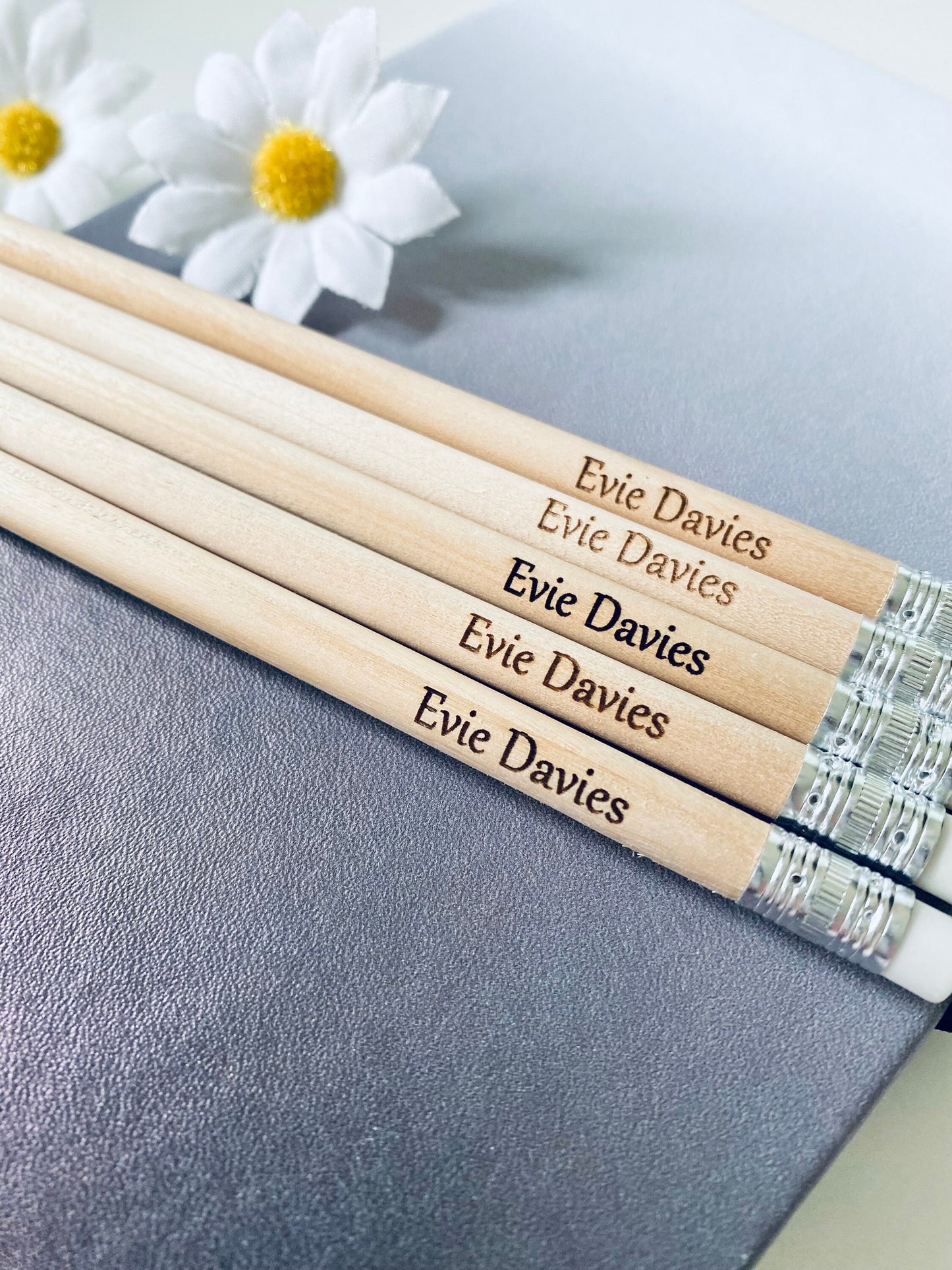 Personalised Natural Pencils - Laser Engraved