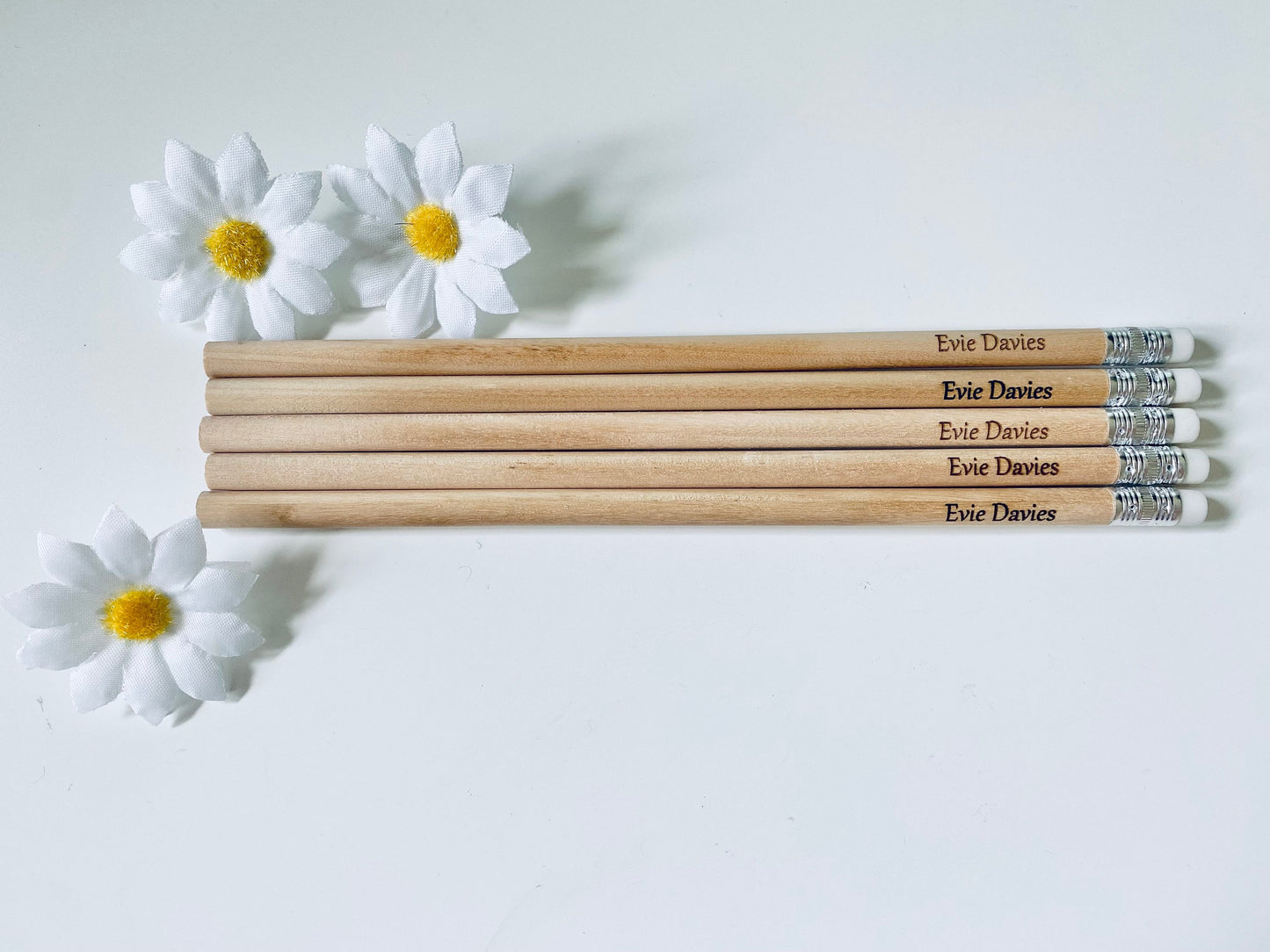 Personalised Natural Pencils - Laser Engraved