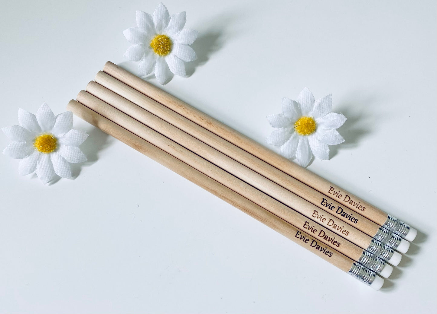 Personalised Natural Pencils - Laser Engraved