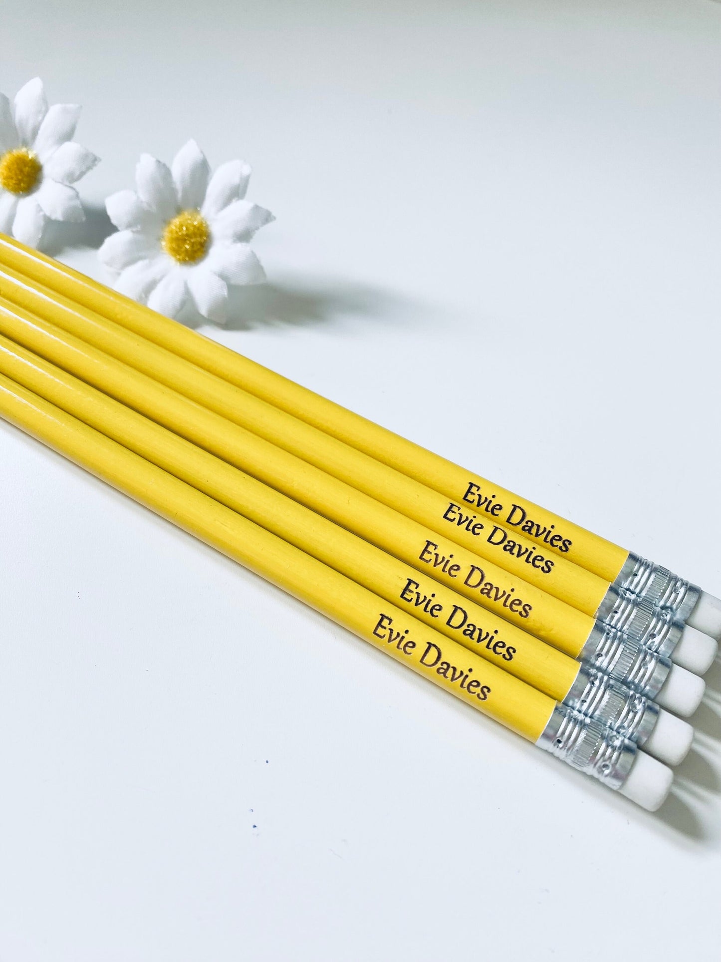 Personalised Yellow Pencils - Back To School Ideas - Laser Engraved