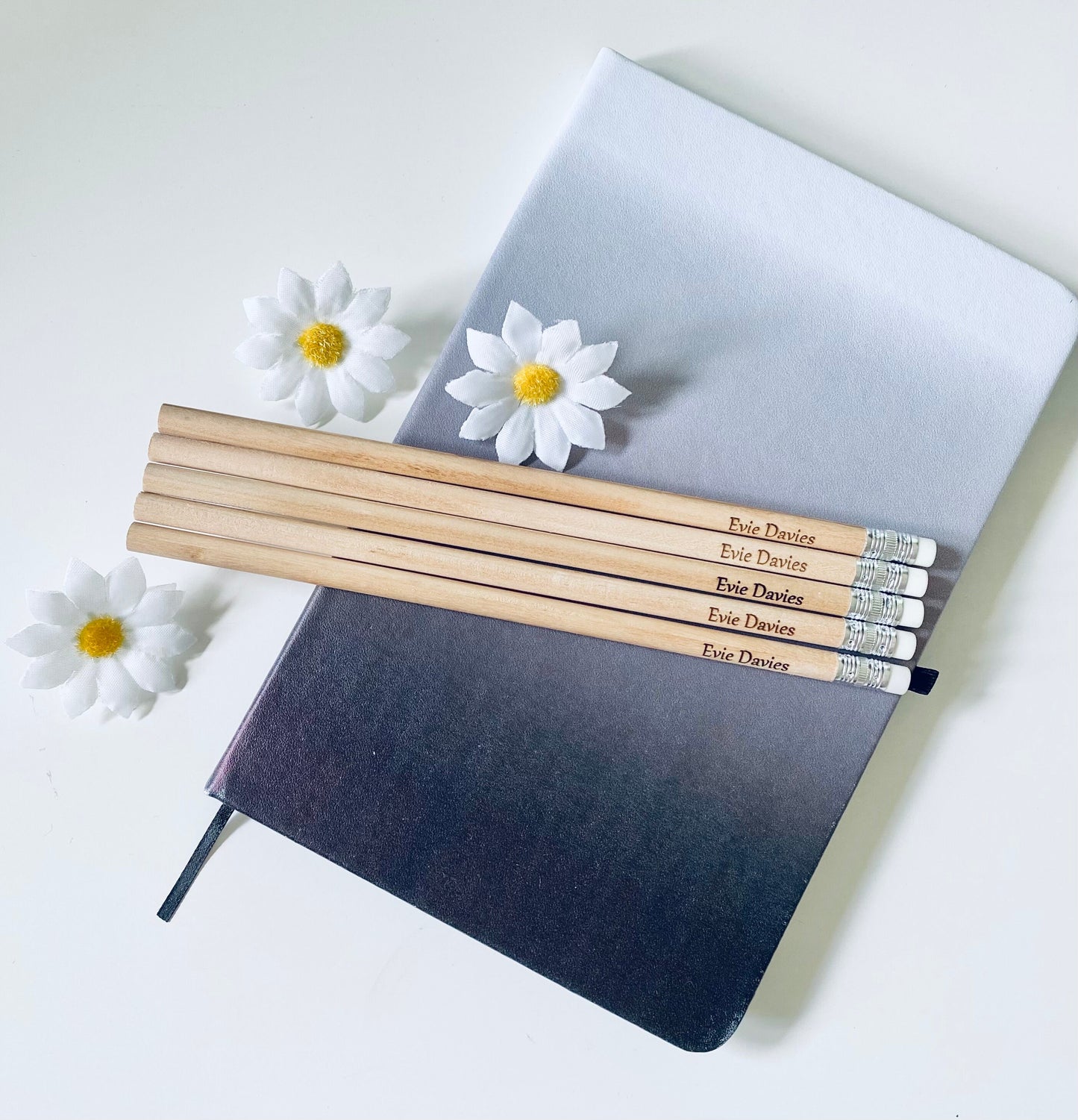 Personalised Natural Pencils - Laser Engraved