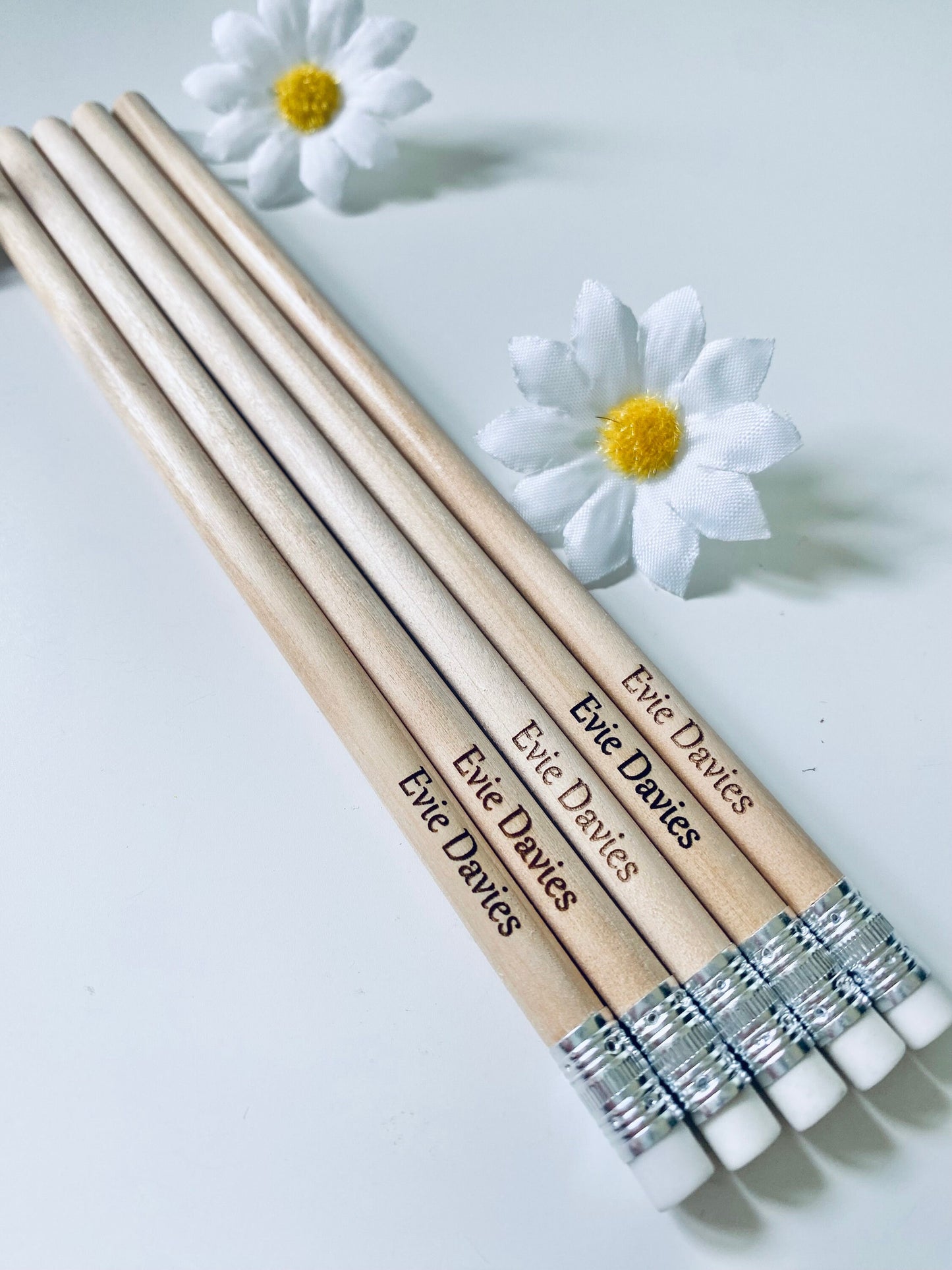 Personalised Natural Pencils - Laser Engraved