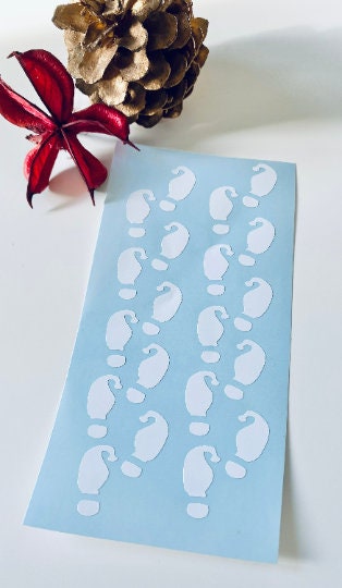 Naughty Elf Foot Prints Vinyl Decal Sticker