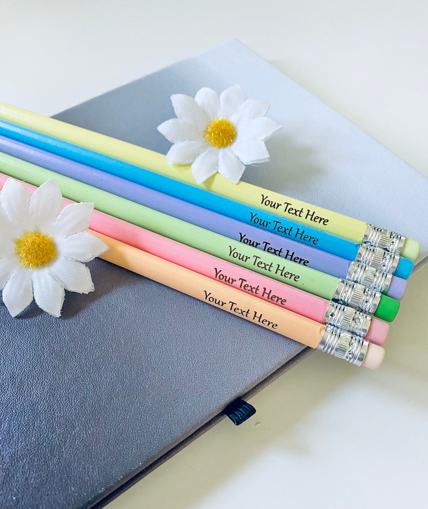 Personalised Pastel Colour Triangle Pencils - Laser Engraved