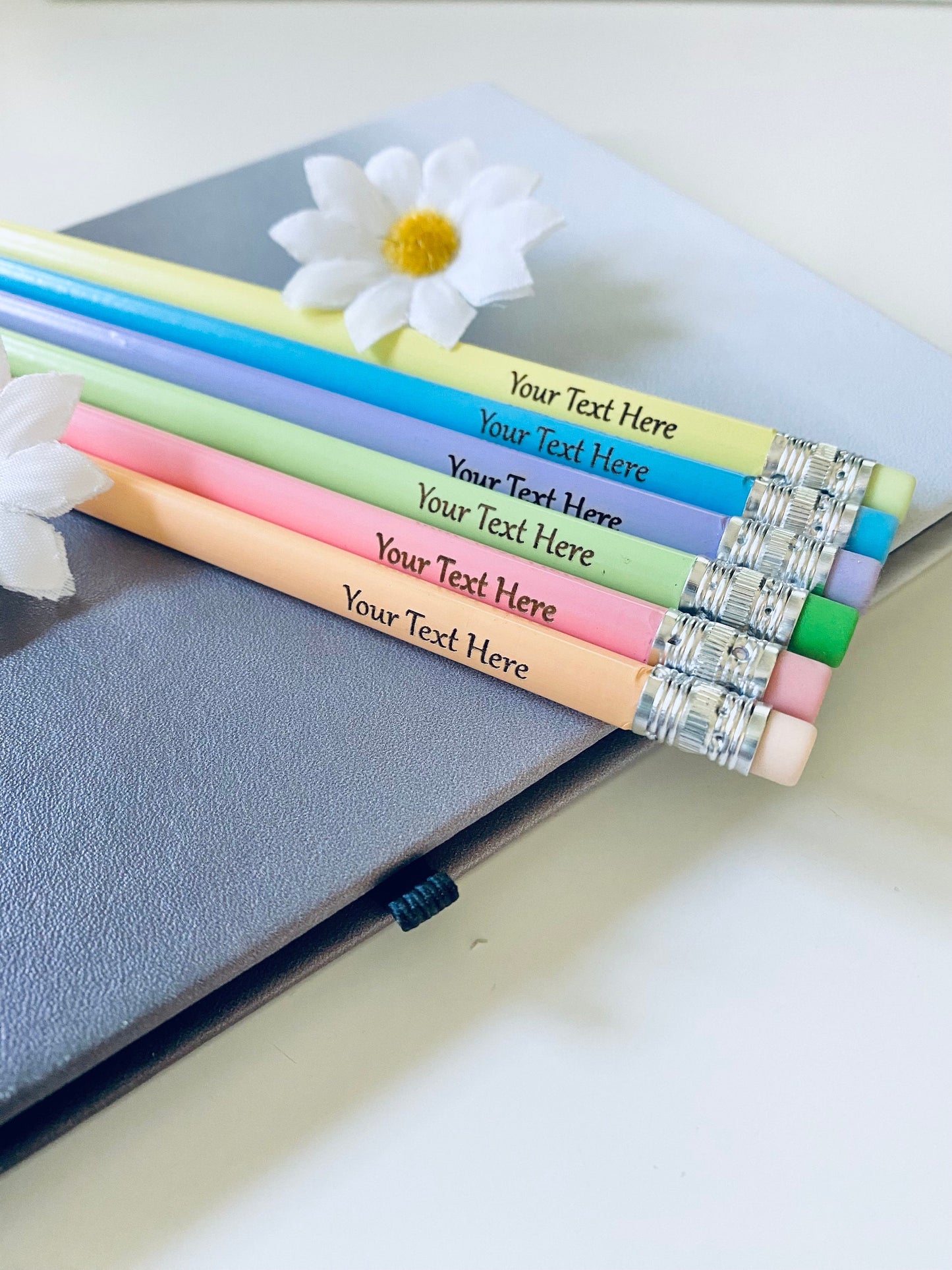 Personalised Pastel Colour Triangle Pencils - Laser Engraved