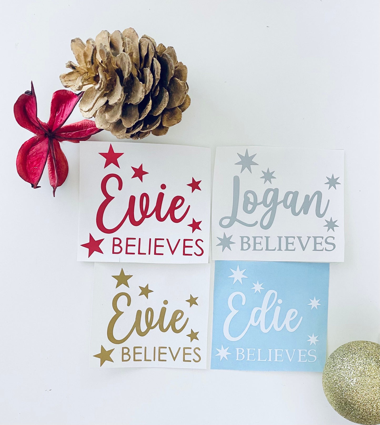 Personalised Believes - Christmas Vinyl Decal Sticker