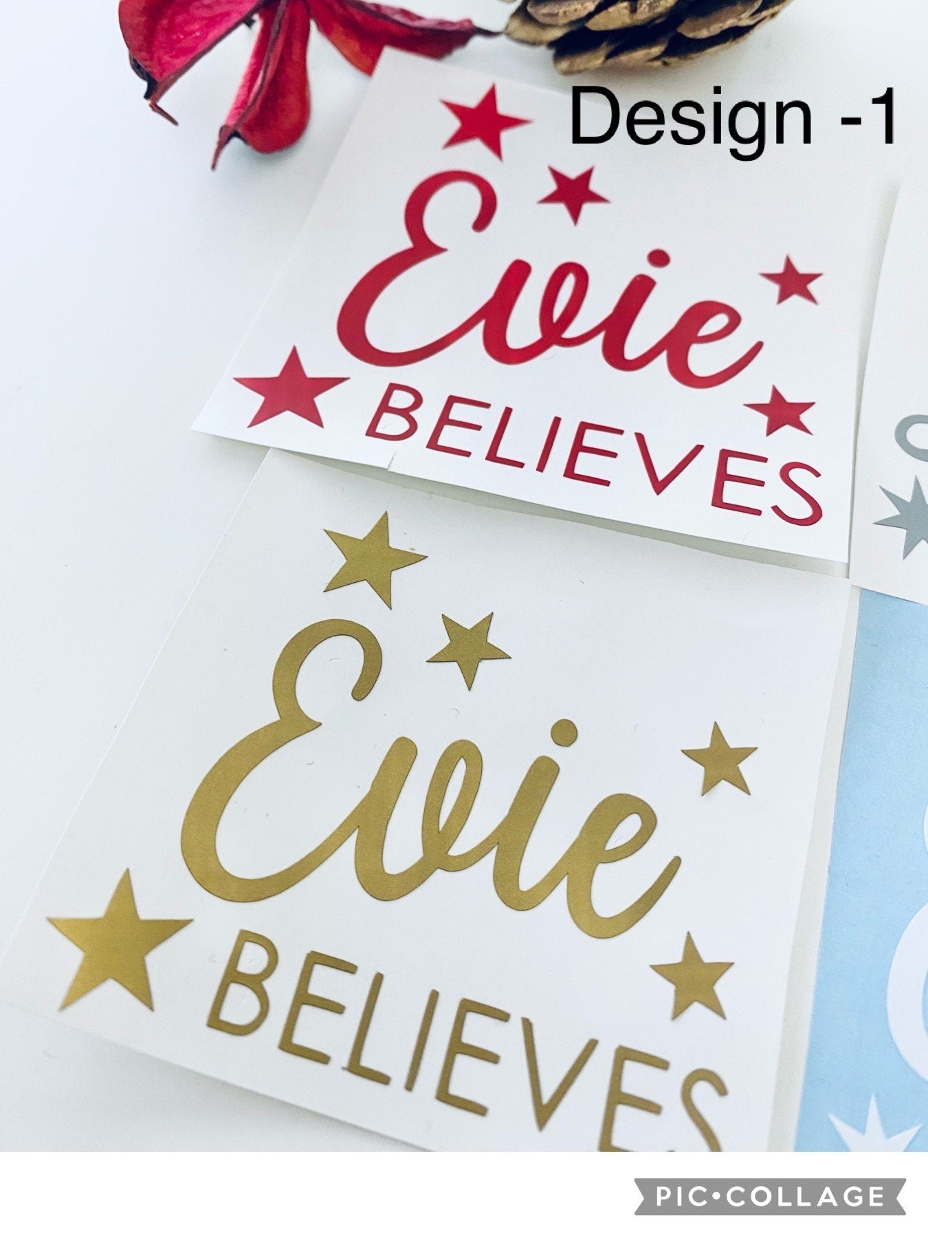 Personalised Believes - Christmas Vinyl Decal Sticker