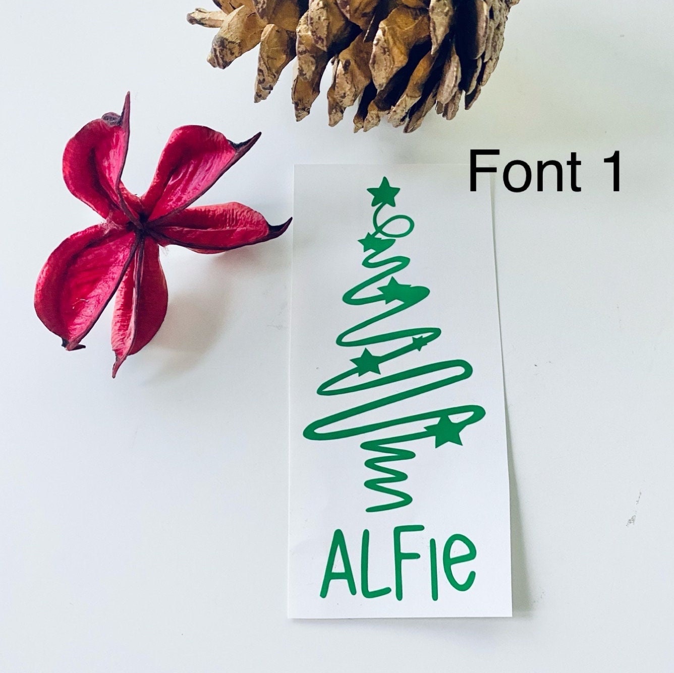 Personalised Christmas Tree Vinyl Decal