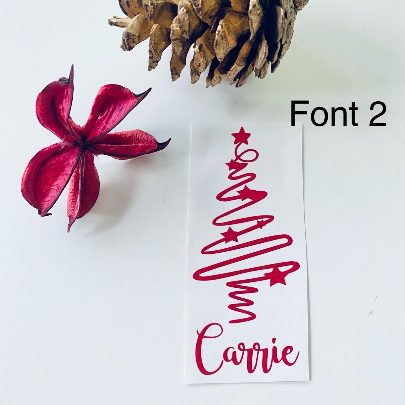 Personalised Christmas Tree Vinyl Decal