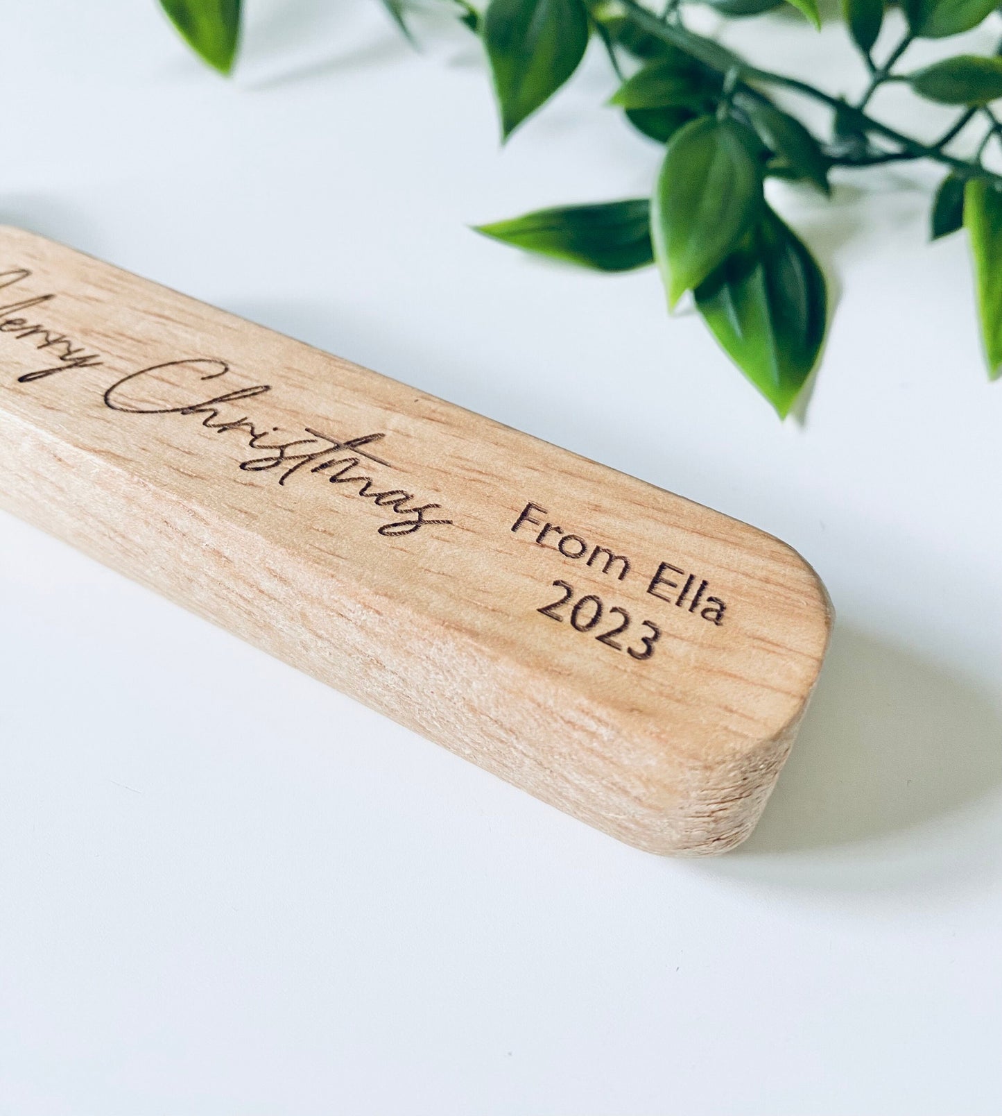 Personalised Wooden Bottle Opener Your Text Here - Merry Christmas - Stocking Fillers - Secret Santa Ideas - Teachers Gifts - Laser Engraved