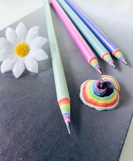 Personalised Rainbow Pencils - Back To School Ideas - Laser Engraved