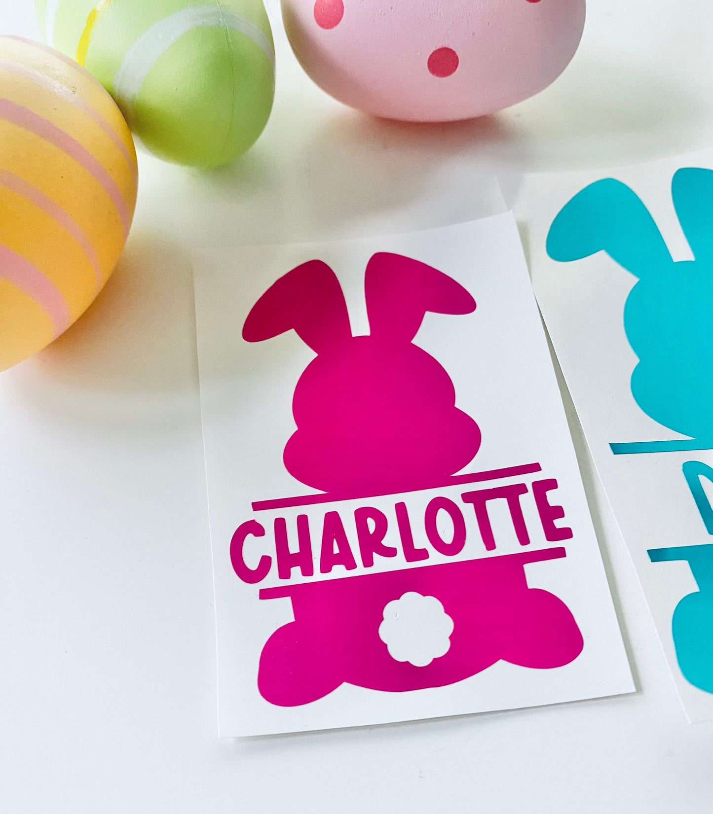 Personalised Easter Bunny Vinyl Decal Stickers