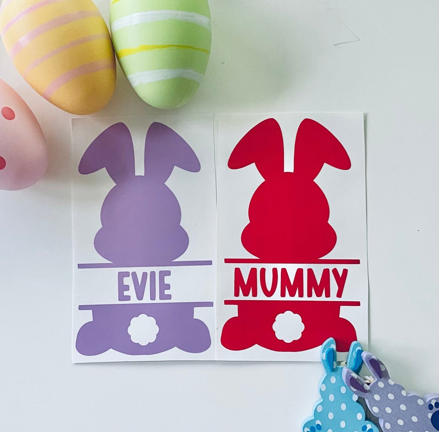 Personalised Easter Bunny Vinyl Decal Stickers