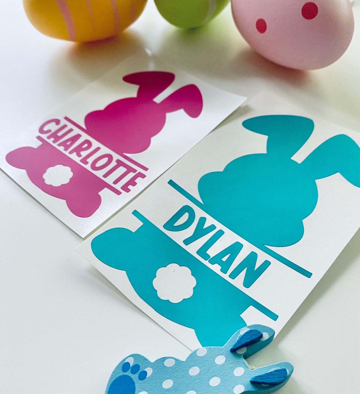 Personalised Easter Bunny Vinyl Decal Stickers