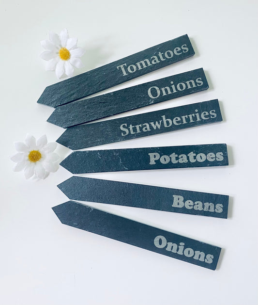 Personalised Slate Plant/Vegetable Markers